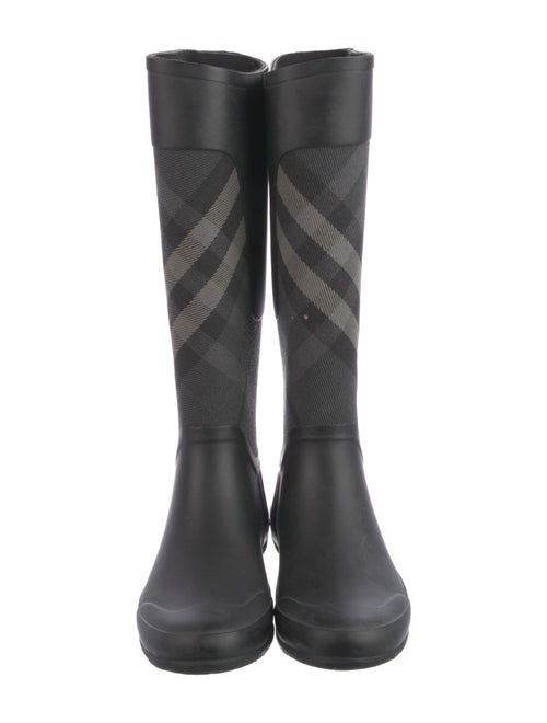 Burberry Rubber Plaid Print Rain Boots