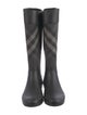 Burberry Rubber Plaid Print Rain Boots