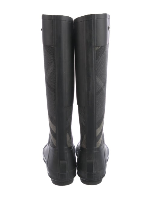 Burberry Rubber Plaid Print Rain Boots