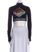 Burberry Graphic Print Mock Neck Crop Top