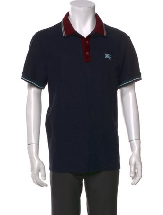 Burberry TB Monogram V-Neck Polo Shirt