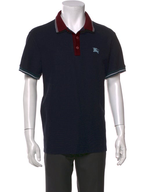 Burberry TB Monogram V-Neck Polo Shirt