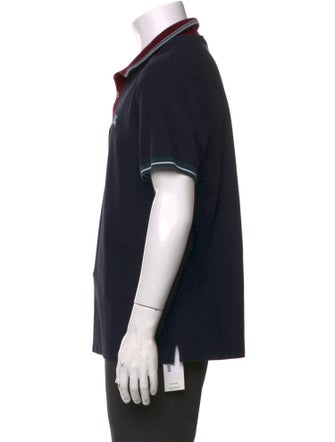 Burberry TB Monogram V-Neck Polo Shirt