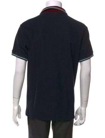 Burberry TB Monogram V-Neck Polo Shirt