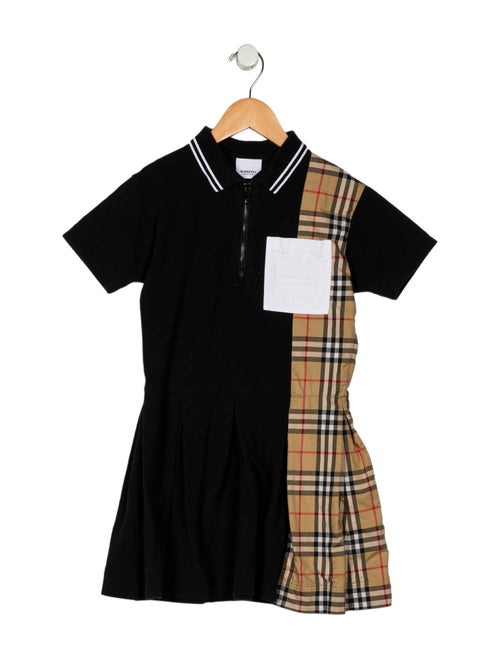 Burberry Cotton Pattern Print Pleated Dress