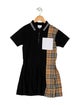 Burberry Cotton Pattern Print Pleated Dress