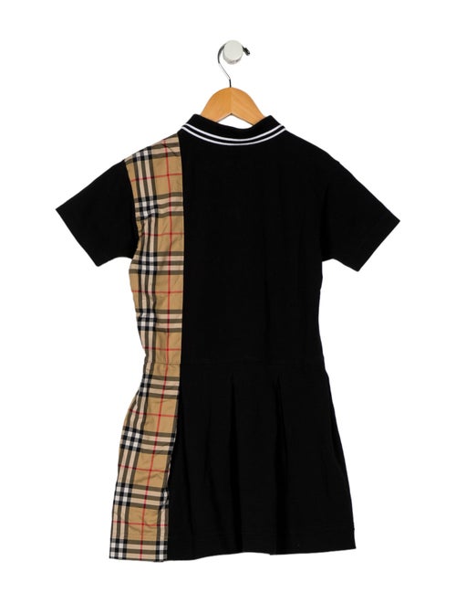 Burberry Cotton Pattern Print Pleated Dress