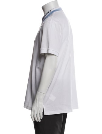 Burberry Nova Check Pattern Crew Neck Polo Shirt