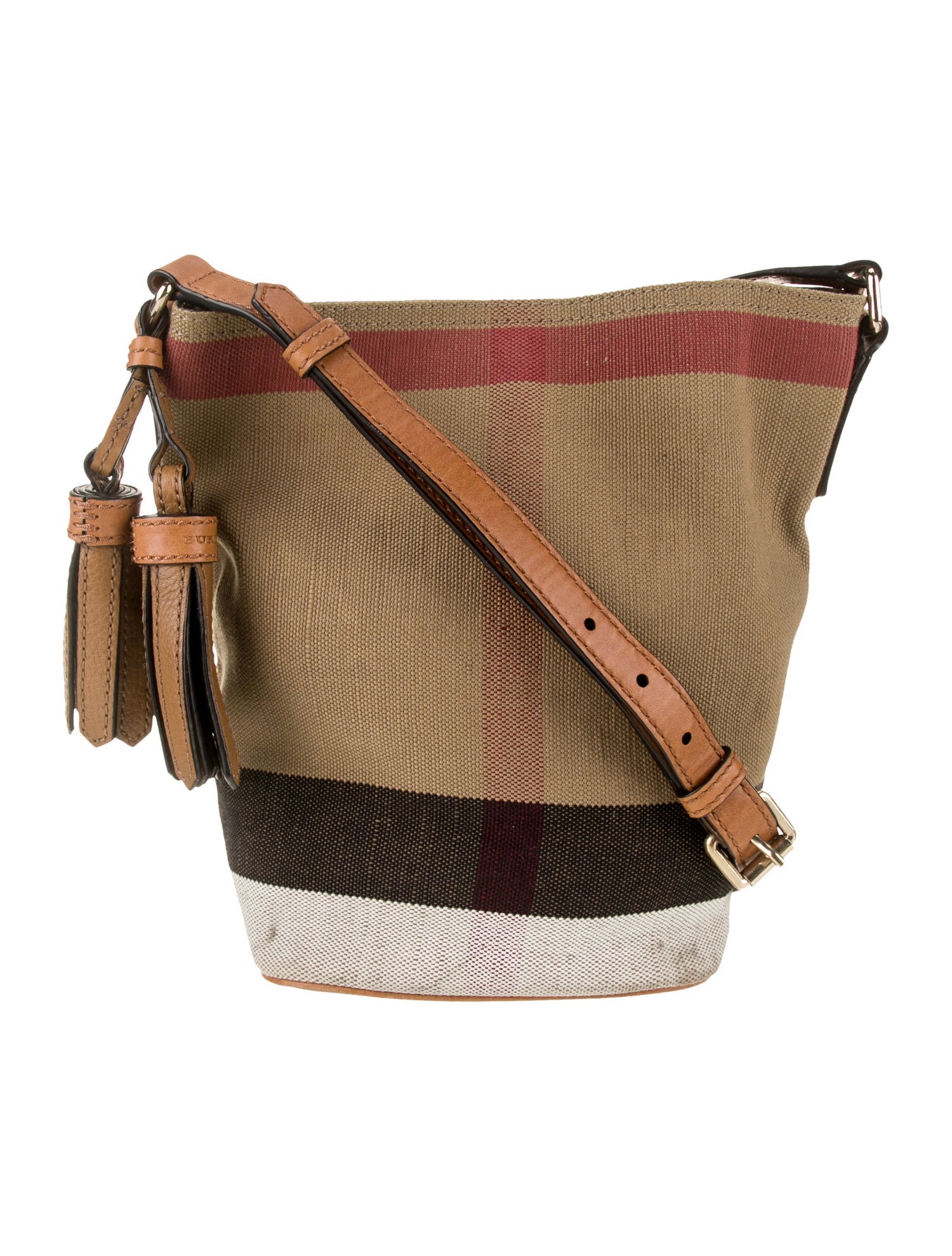 Burberry Exploded Check Bucket Bag