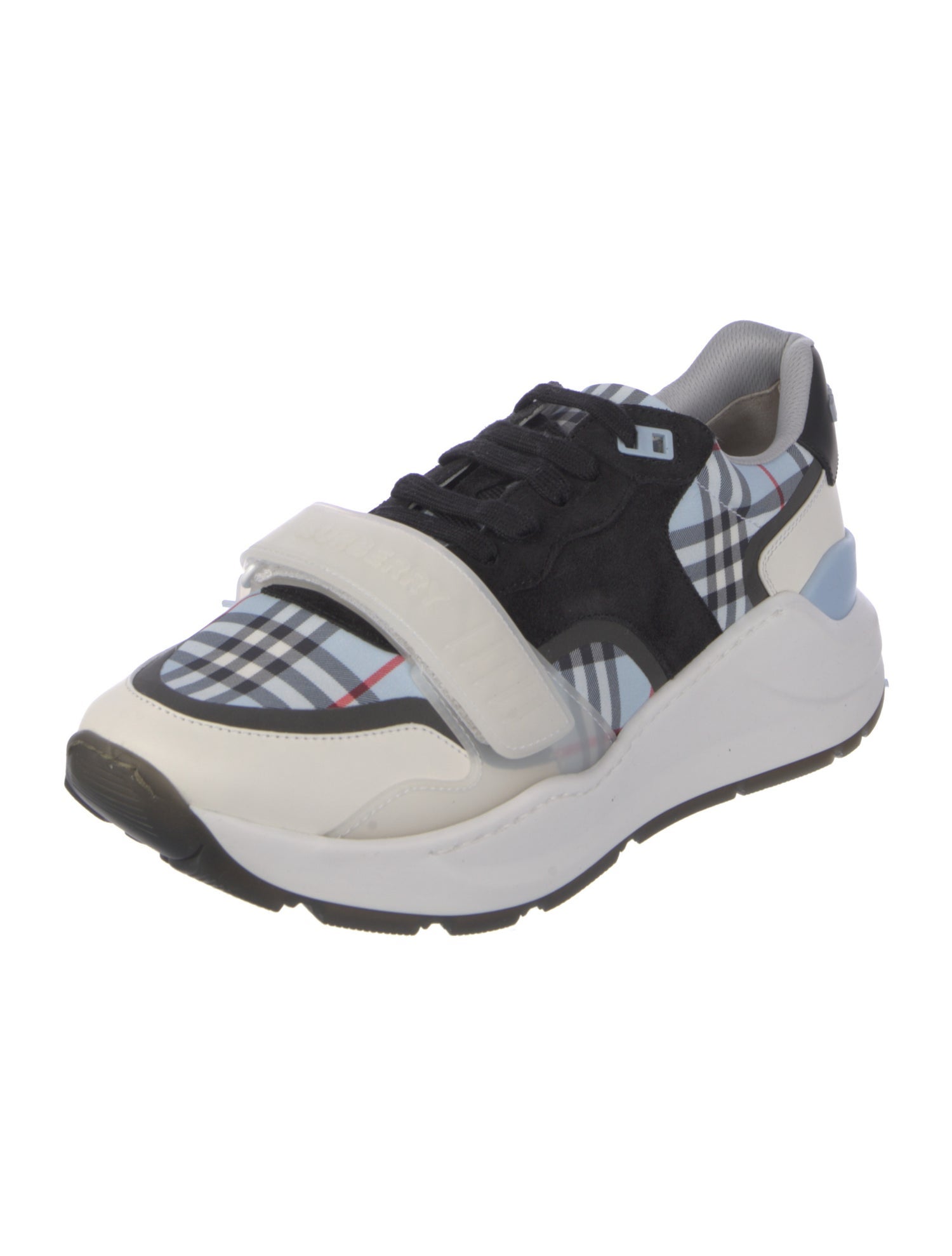 Burberry Nova Check Pattern Canvas Sneakers