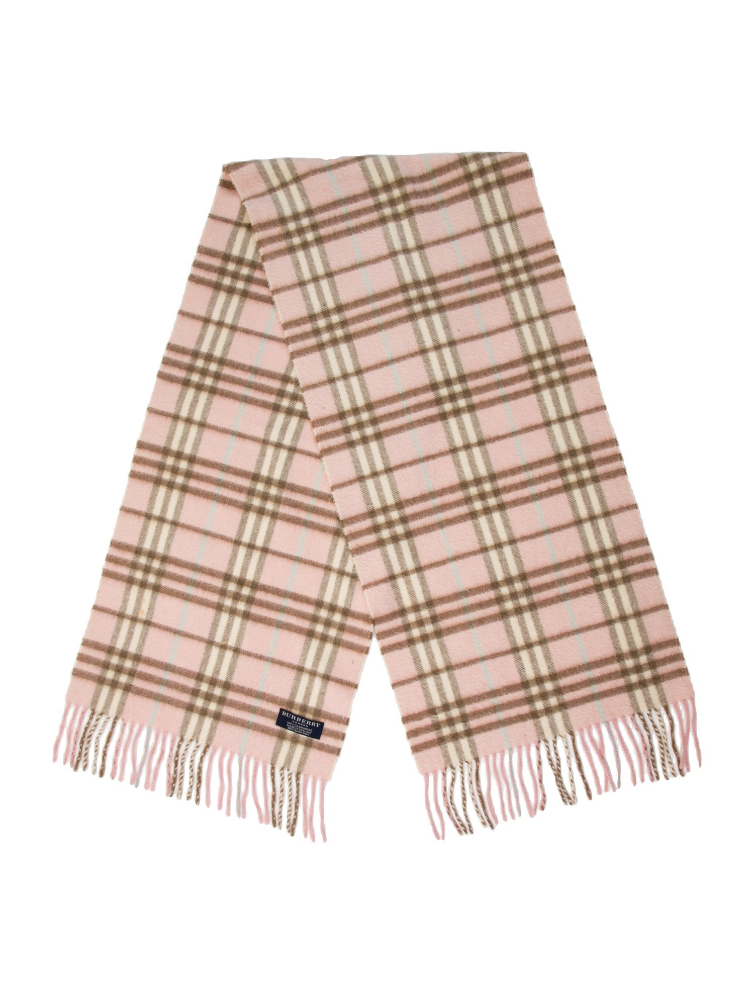 Burberry Cashmere House Check Pattern Scarf
