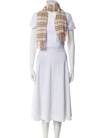 Burberry Cashmere House Check Pattern Scarf