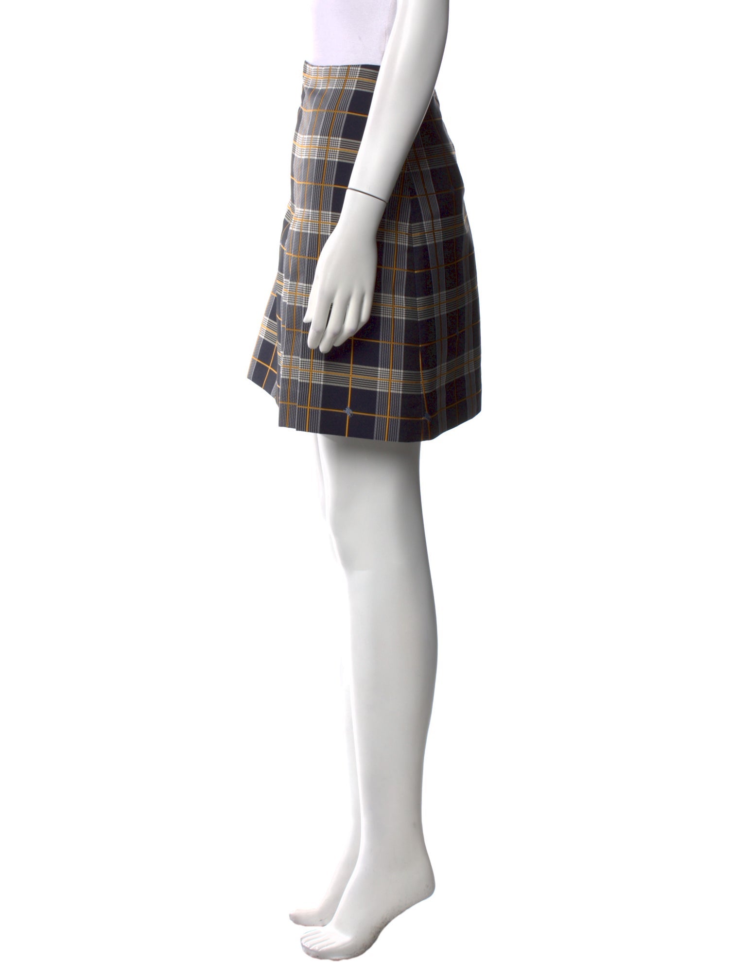 Burberry Plaid Print Mini Skirt