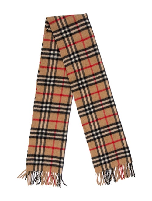 Burberry Cashmere Nova Check Pattern Scarf