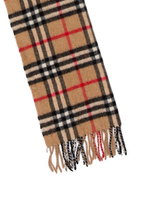 Burberry Cashmere Nova Check Pattern Scarf