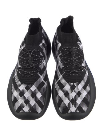 Burberry Plaid Print Sneakers