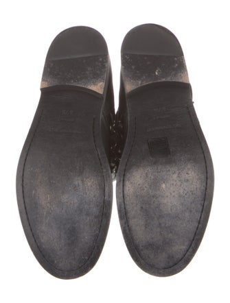 Burberry Leather Chain-Link Accents Combat Boots