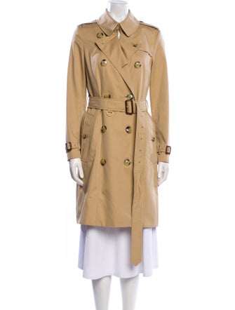 Burberry Colorblock Pattern Trench Coat