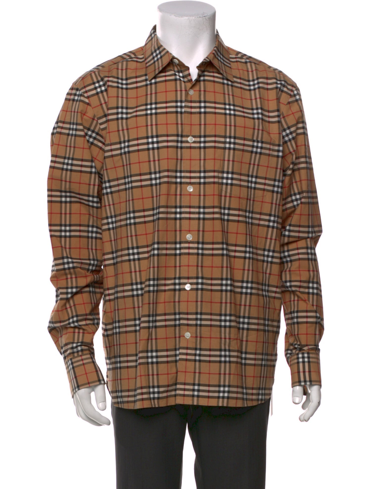 Burberry House Check Pattern Long Sleeve Dress Shirt