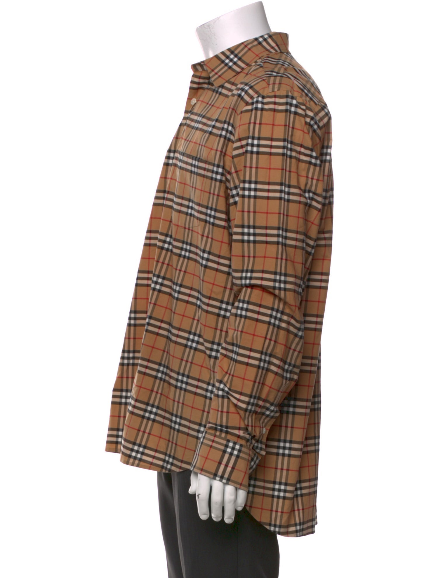 Burberry House Check Pattern Long Sleeve Dress Shirt