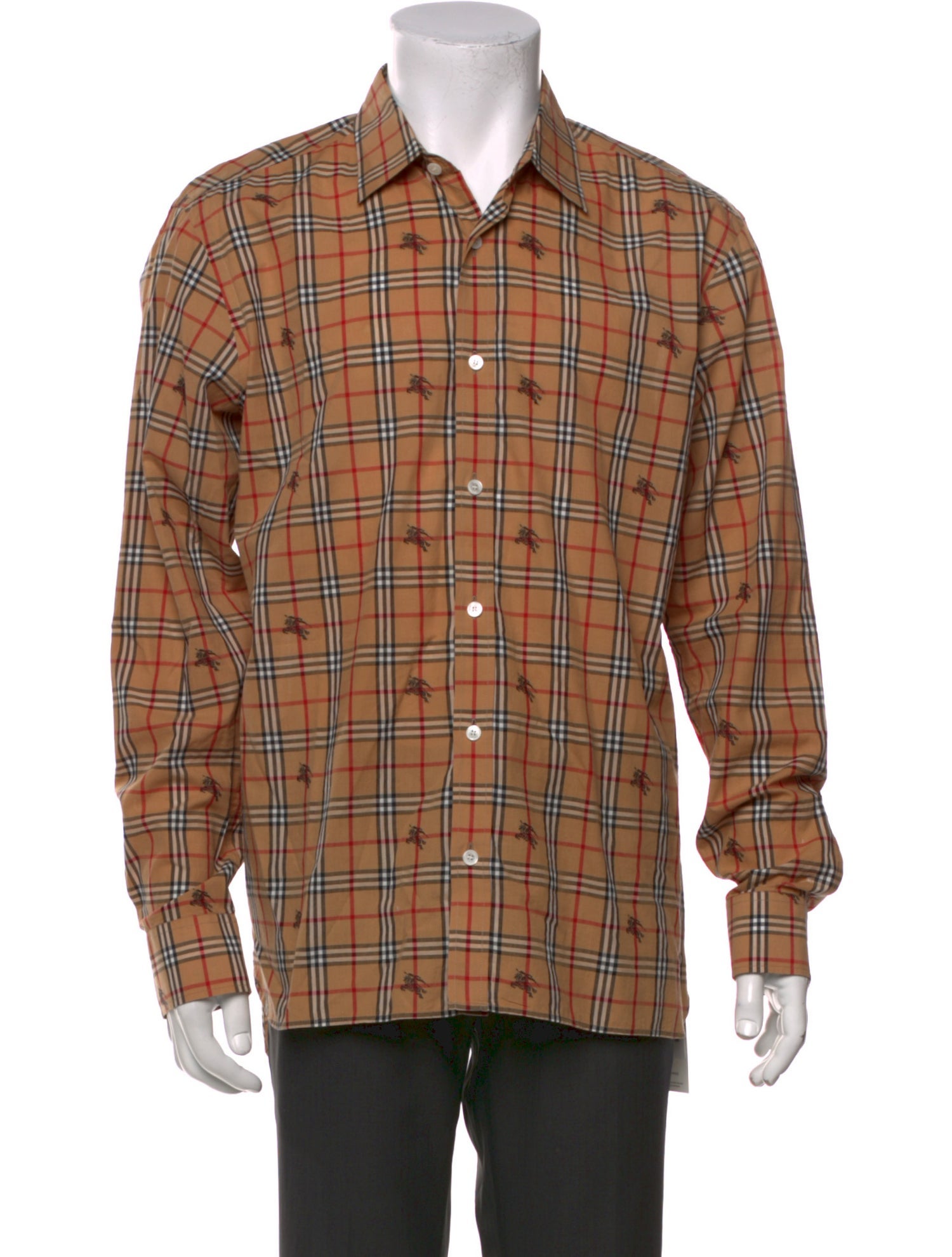 Burberry House Check Pattern Long Sleeve Dress Shirt