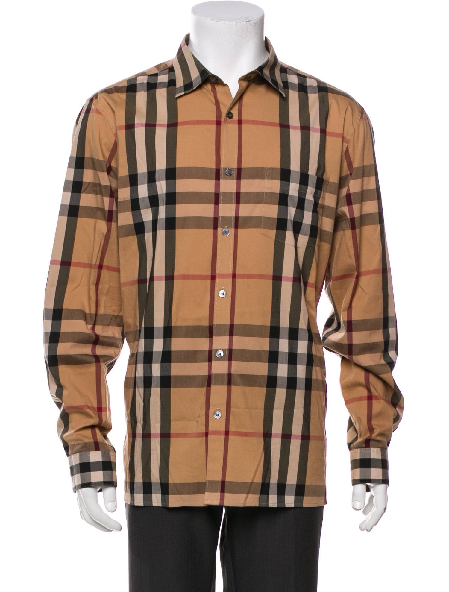 Burberry House Check Pattern Long Sleeve Dress Shirt