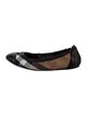 Burberry House Check Pattern Leather Ballet Flats