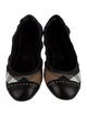 Burberry House Check Pattern Leather Ballet Flats