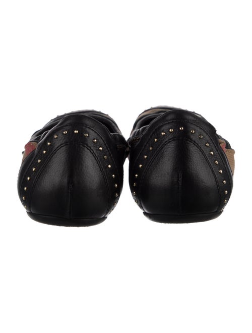 Burberry House Check Pattern Leather Ballet Flats