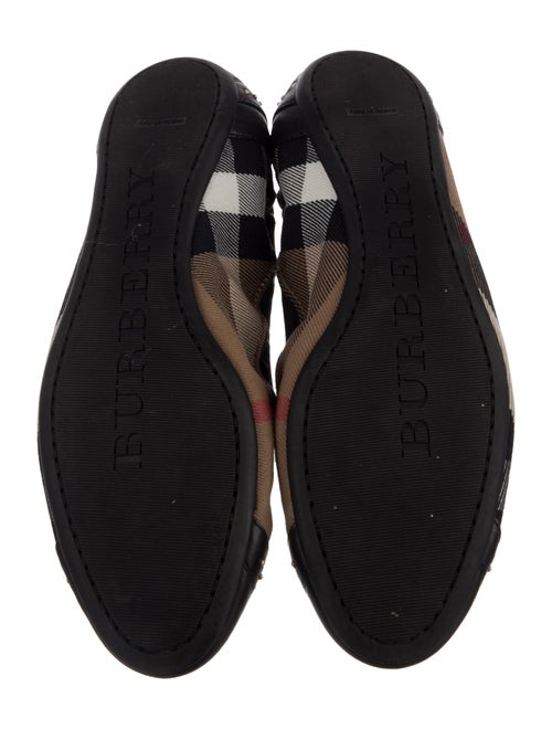 Burberry House Check Pattern Leather Ballet Flats