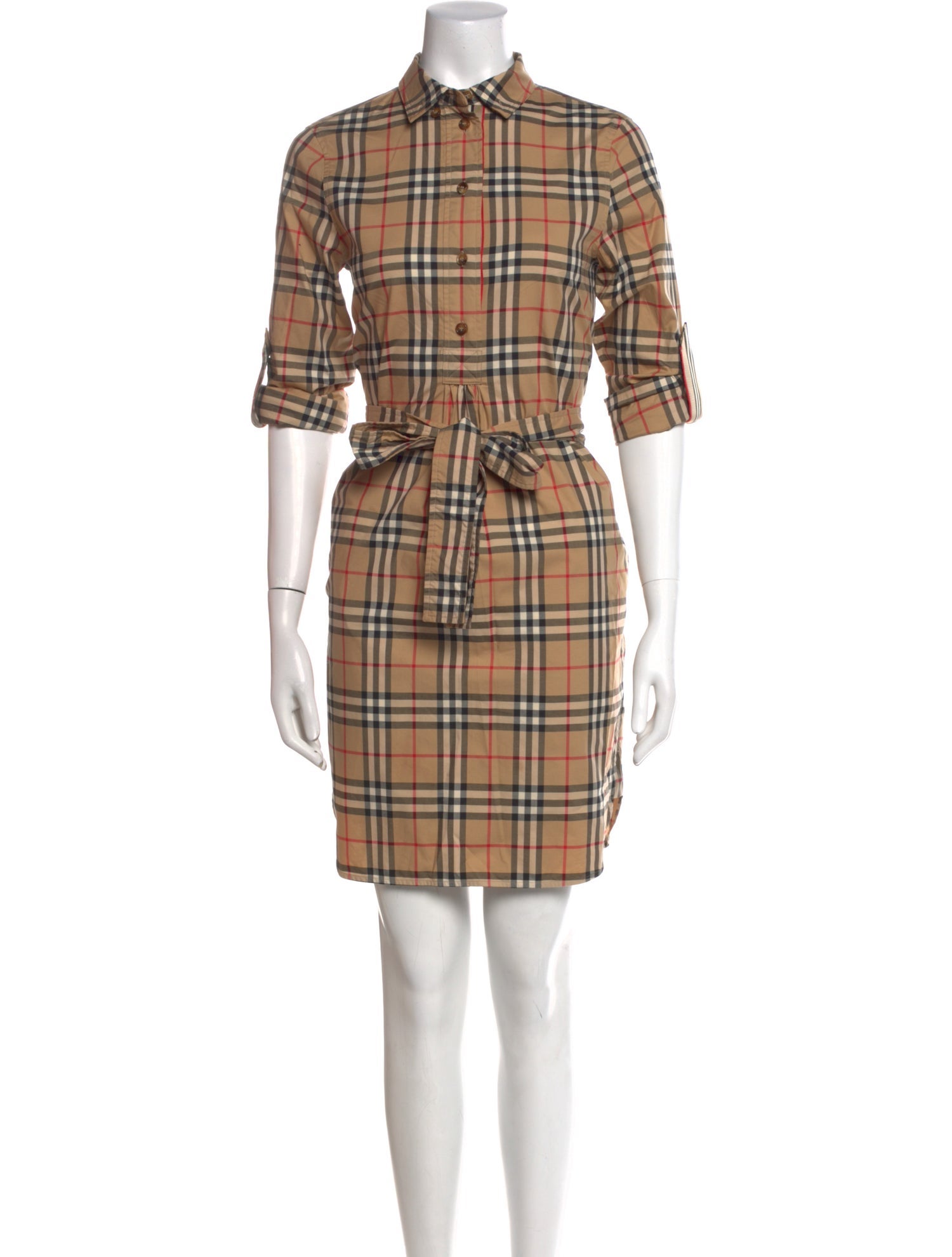 Burberry Plaid Print Mini Dress