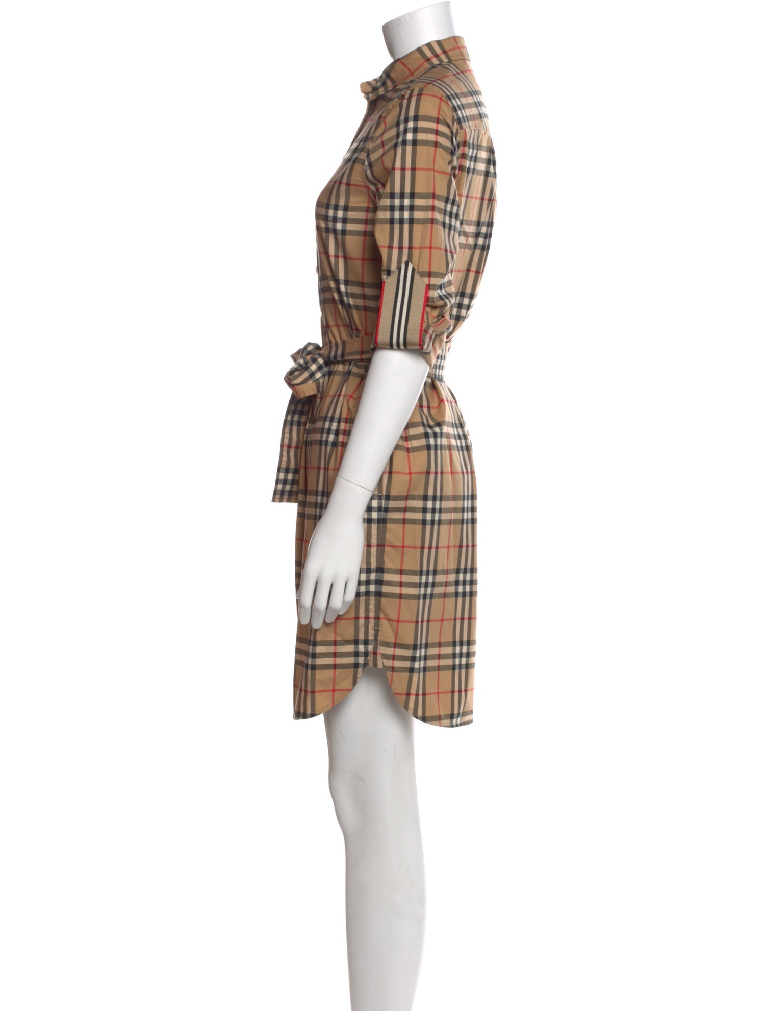 Burberry Plaid Print Mini Dress