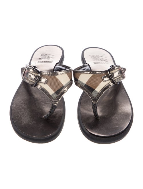 Burberry Prorsum Nova Check Pattern Flip Flops