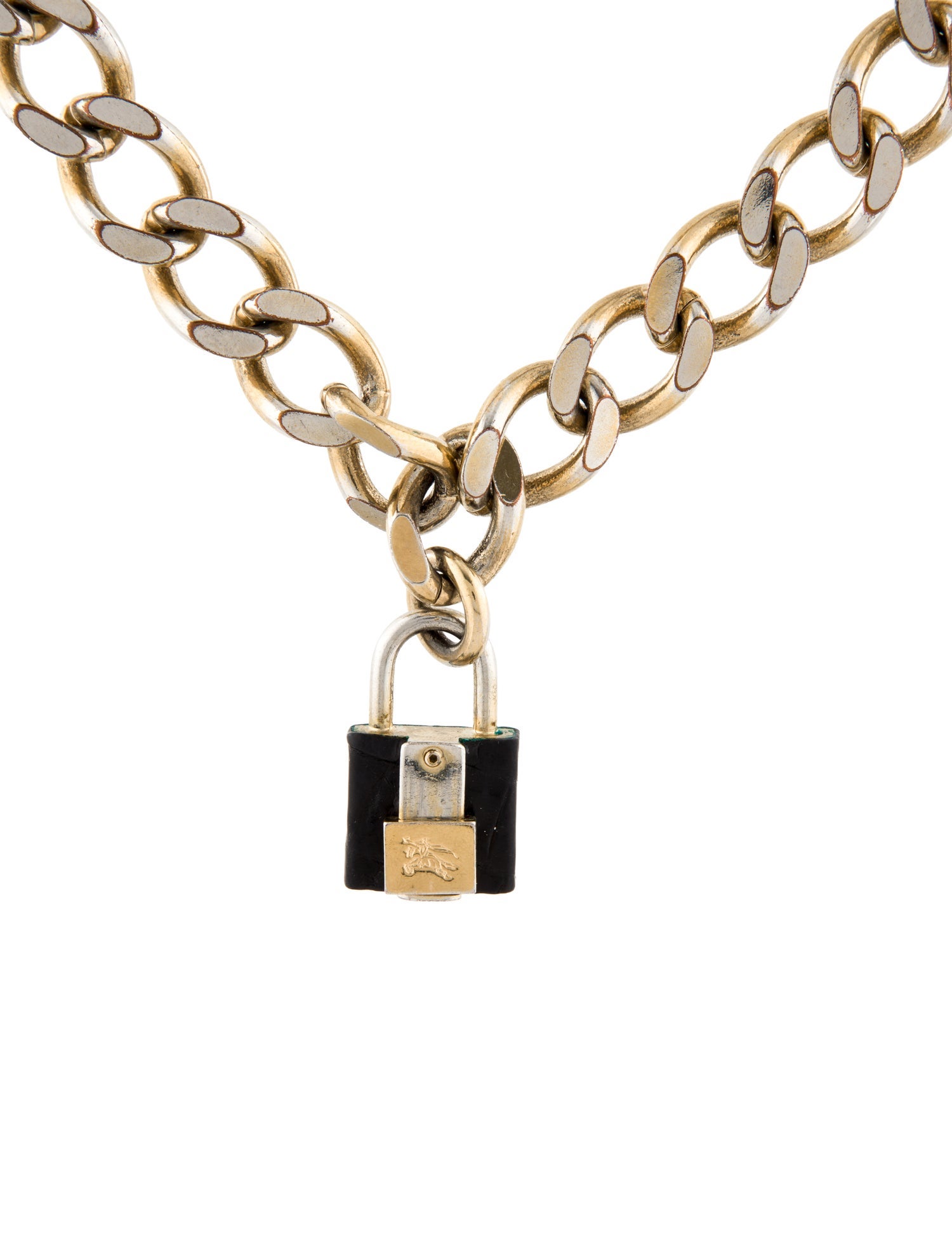 Burberry Rubber Padlock Pendant Necklace