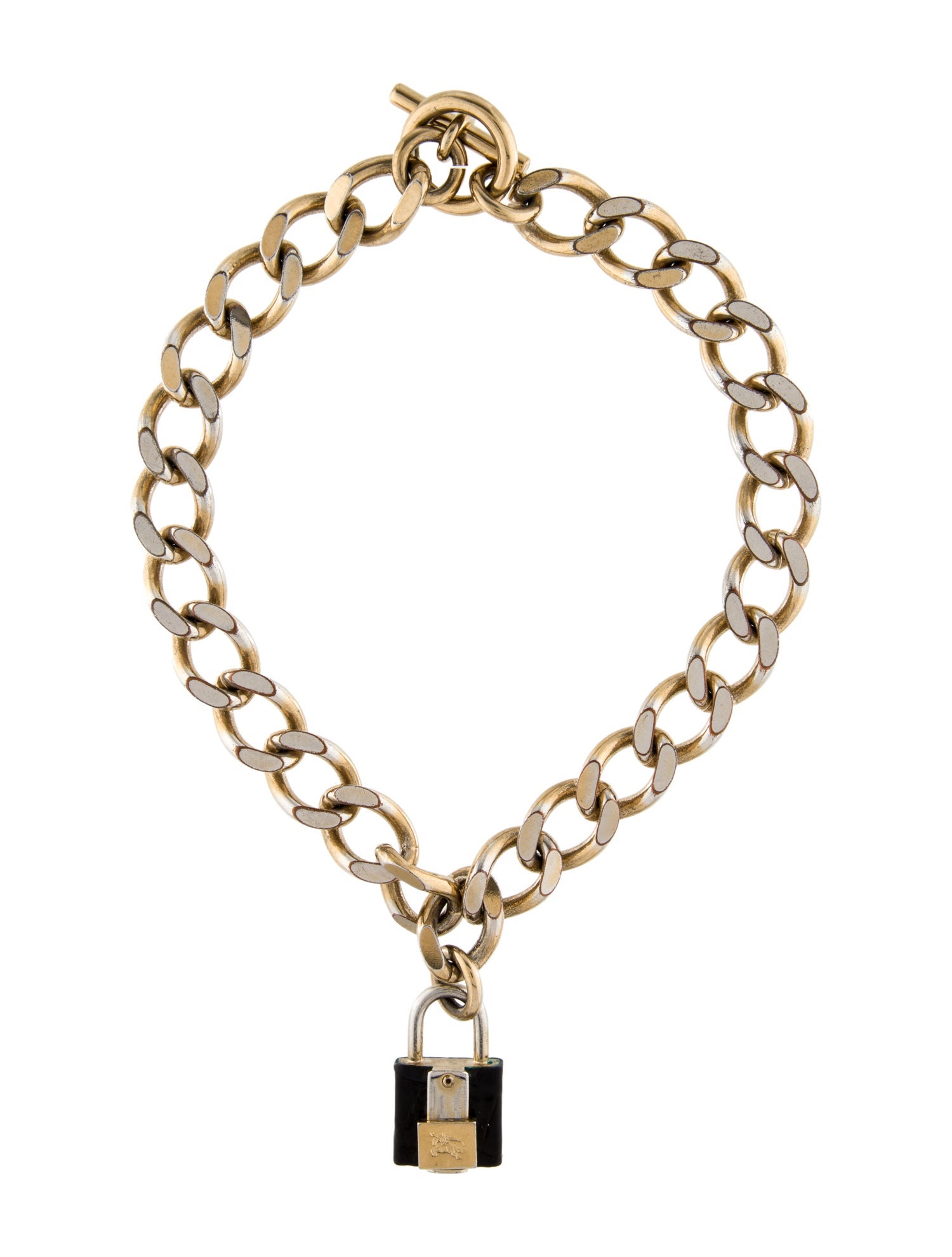 Burberry Rubber Padlock Pendant Necklace