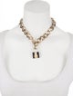 Burberry Rubber Padlock Pendant Necklace