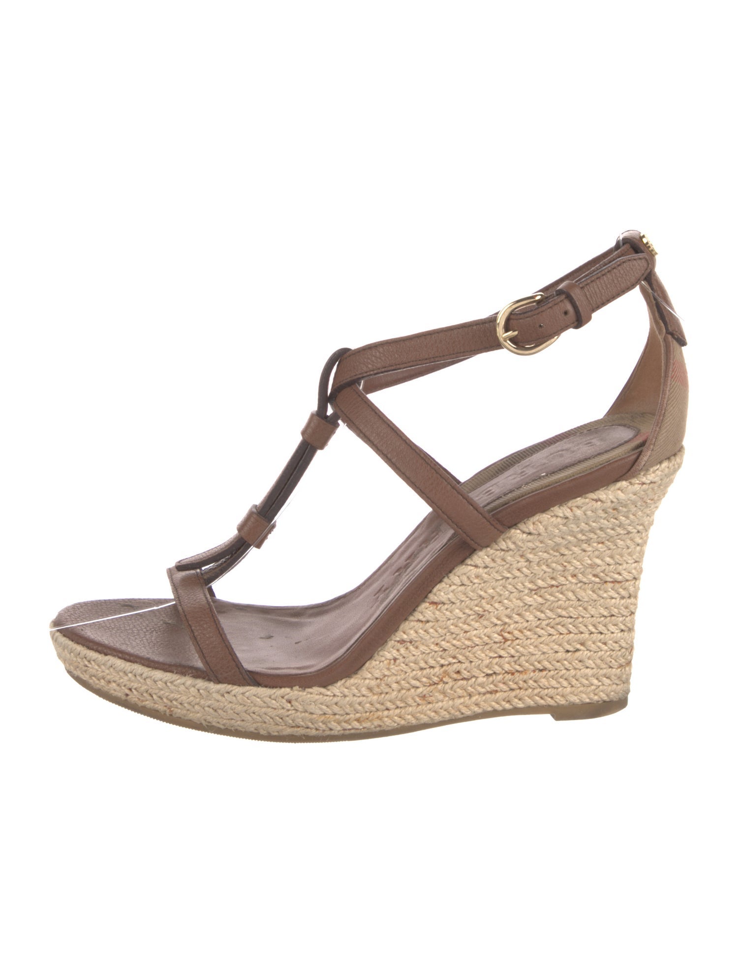 Burberry House Check Pattern Leather Espadrilles