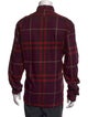 Burberry Plaid Print Long Sleeve Shirt