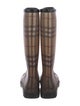 Burberry Horseferry Check Pattern Rubber Rain Boots