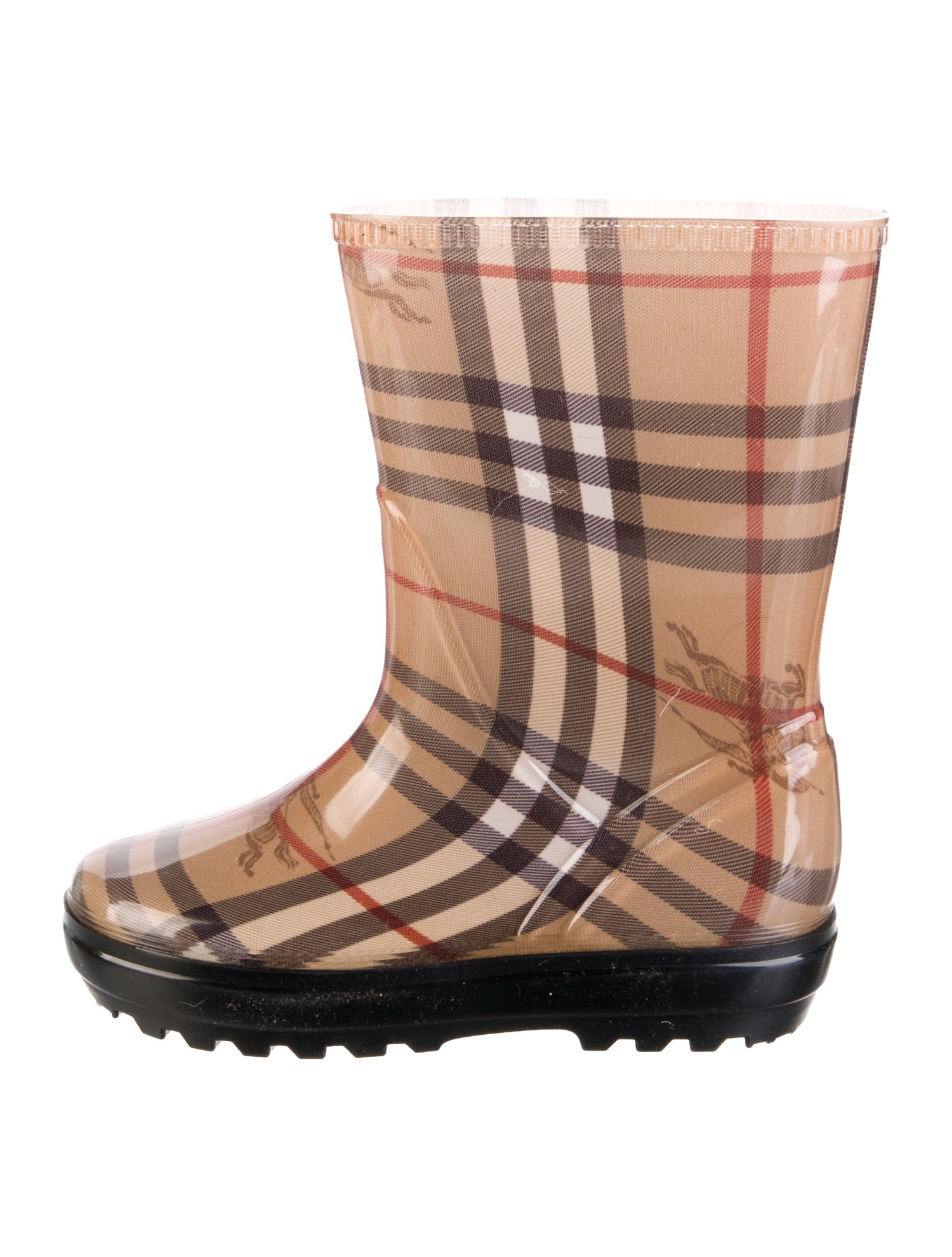 Burberry Check Print Flat Boot w/Tags