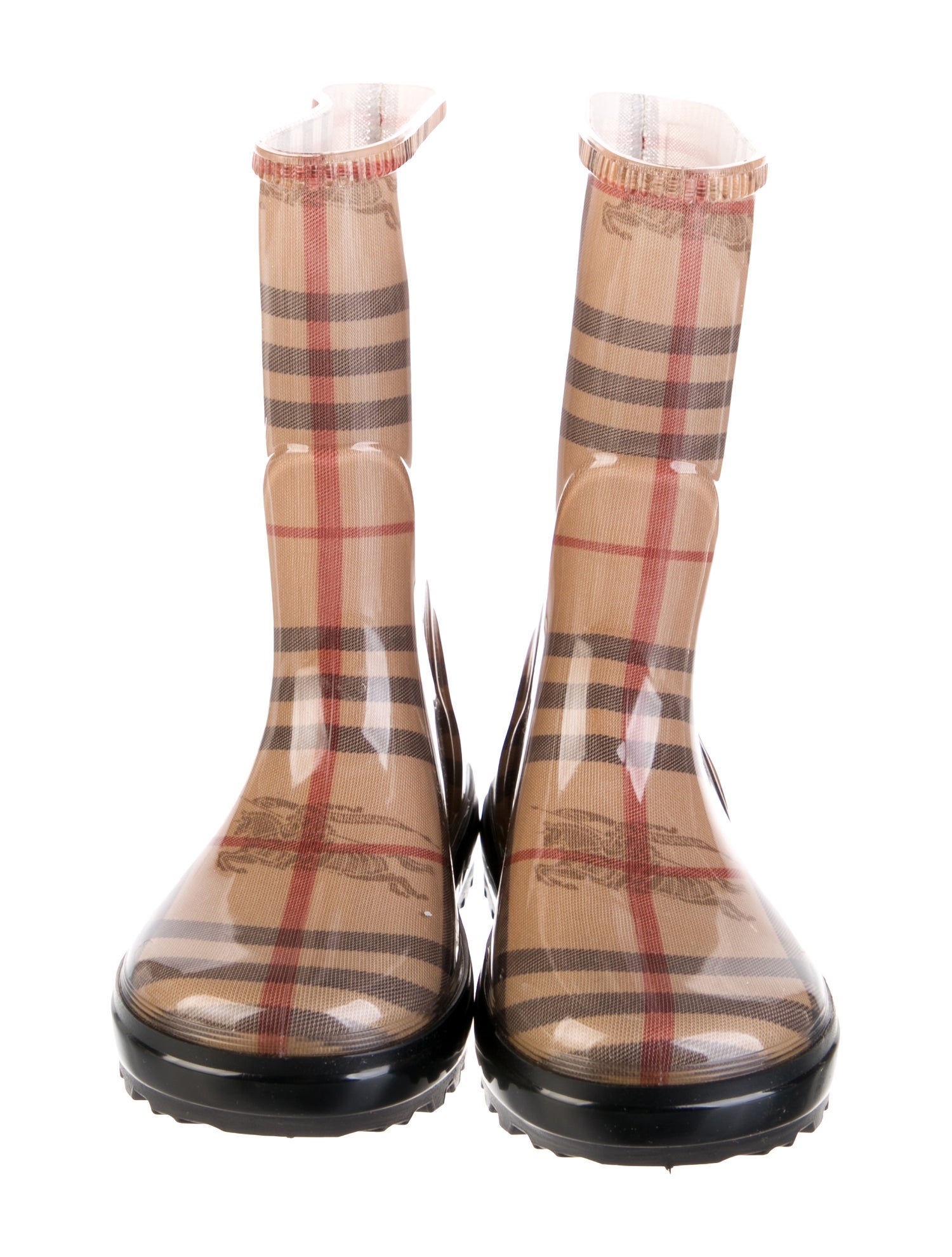Burberry Check Print Flat Boot w/Tags