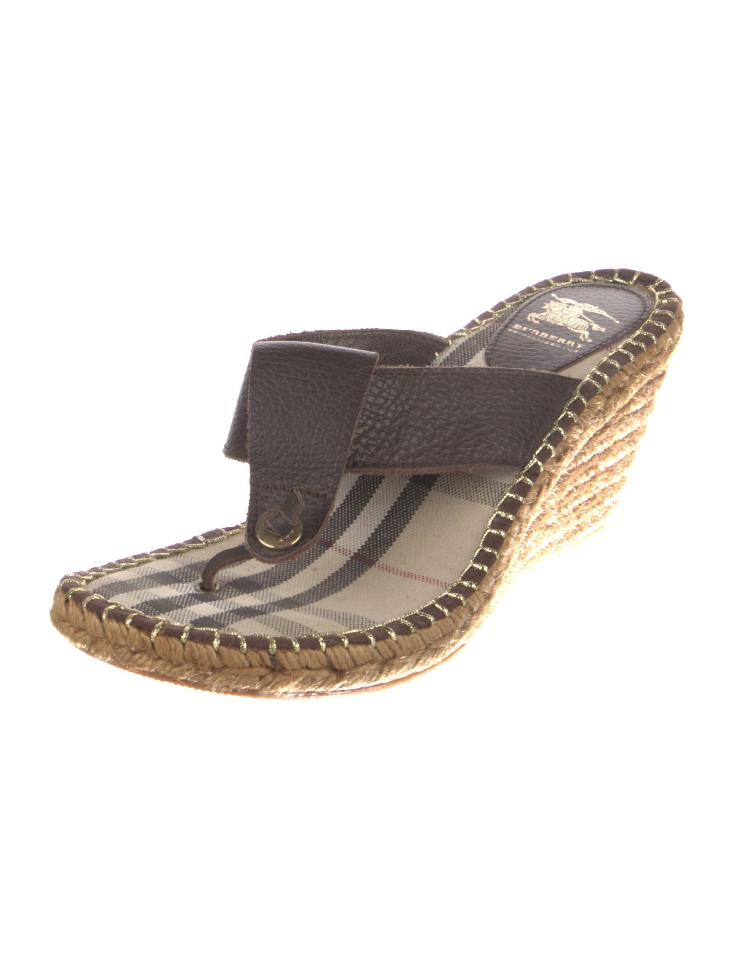 Burberry Leather Striped Espadrilles