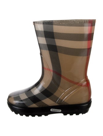 Burberry Check Flat Rain Boots