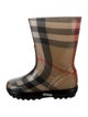 Burberry Check Flat Rain Boots