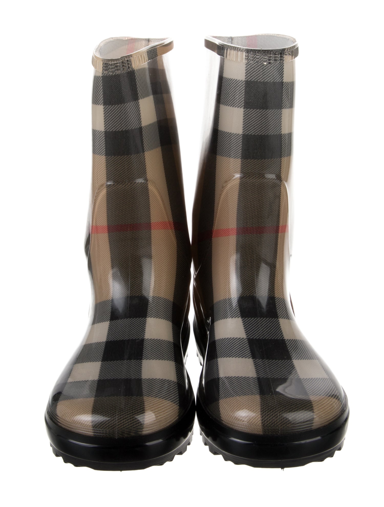 Burberry Check Flat Rain Boots