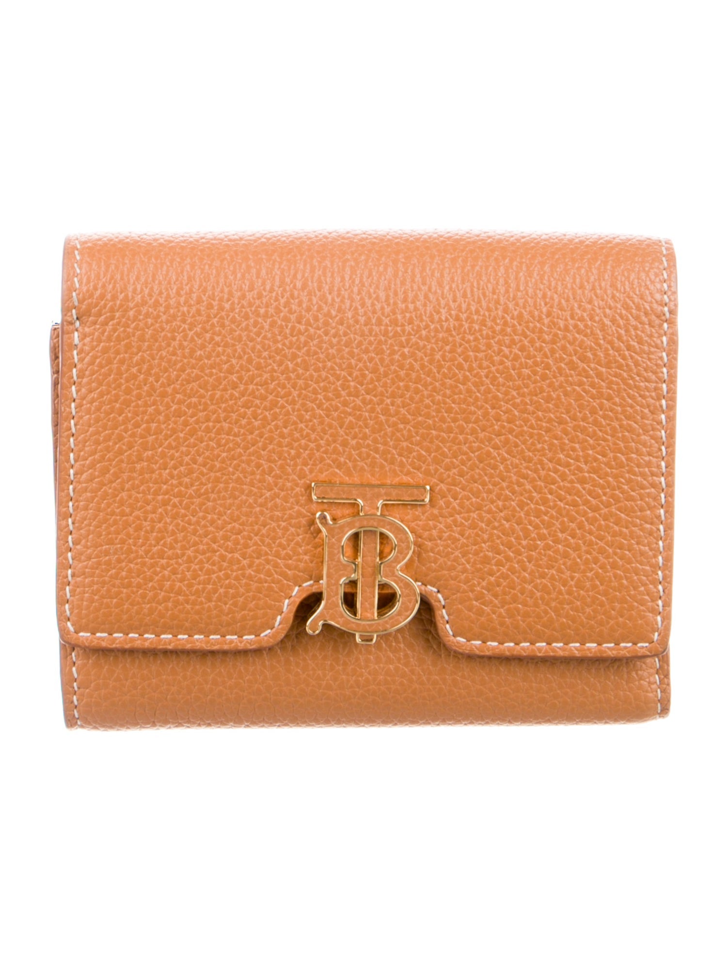 Burberry TB Leather Compact Wallet w/ Tags