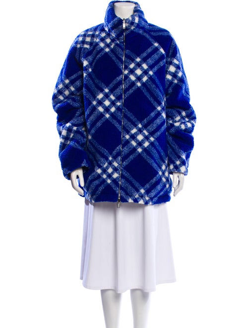 Burberry Plaid Print Coat