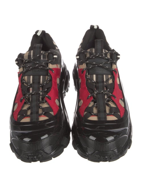 Burberry House Check Pattern Mesh Accents Sneakers