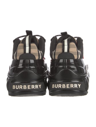 Burberry House Check Pattern Mesh Accents Sneakers