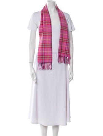 Burberry Cashmere House Check Pattern Scarf